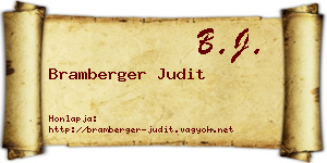 Bramberger Judit névjegykártya